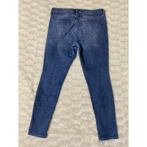 Gap Womens Skinny Sz 14R Blue Denim Jeans (34x29 Msrd) - Picture 5 of 11